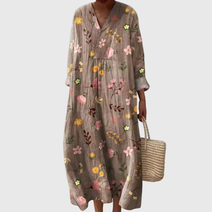 Elyana - Vestido Midi Oversize Con Cuello en V