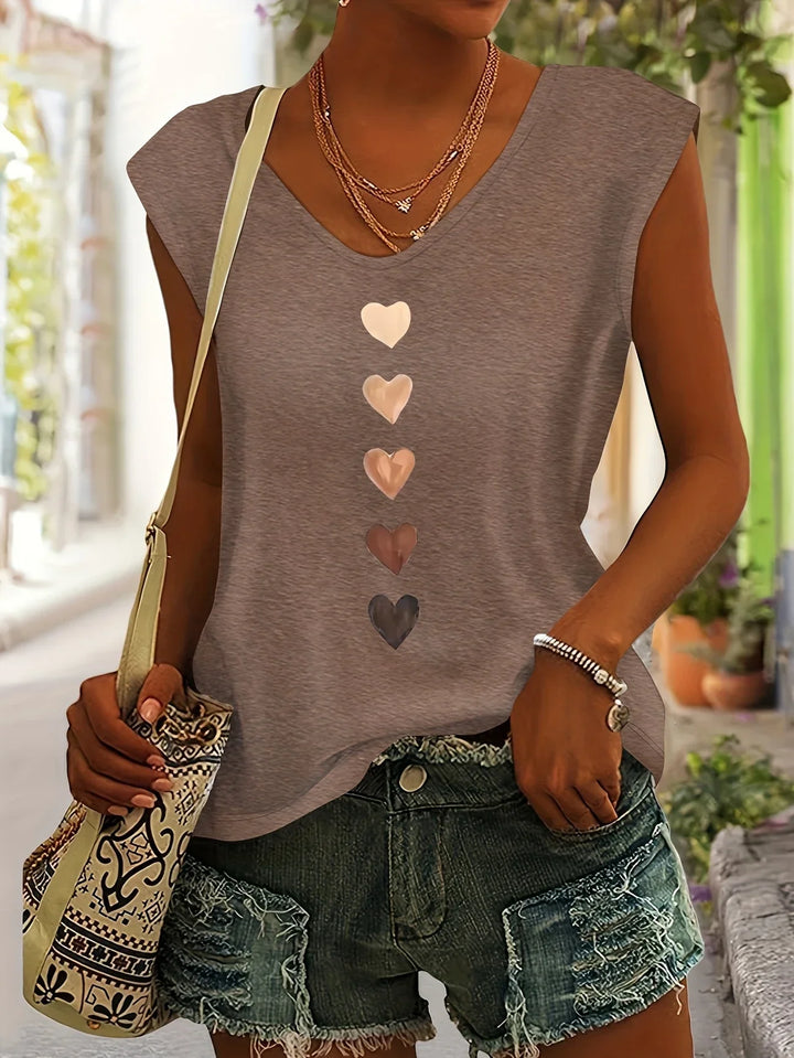 Nichole - Camisa Con Estampado De Corazón