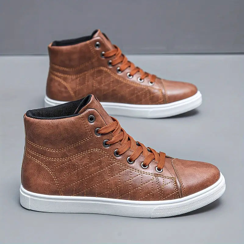 Gayle - Zapatillas Deportivas Casuales de Media Caña Con Estampado de Cuadros