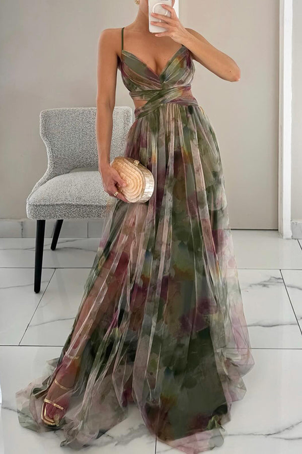 Qyn - Precioso Vestido Largo Con Estampado Floral