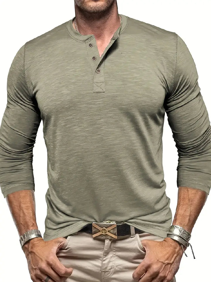 Randell - Camiseta Informal De Manga Larga