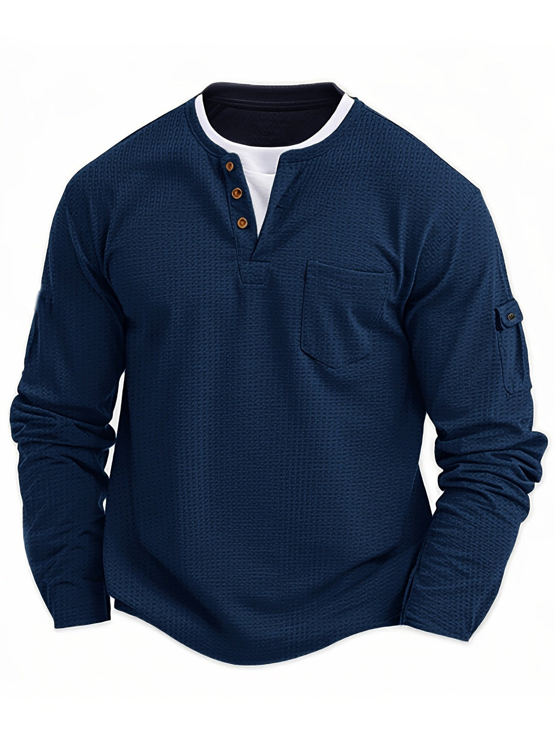 Wladimir - Polo De Manga Larga Con Botones y Bolsillo