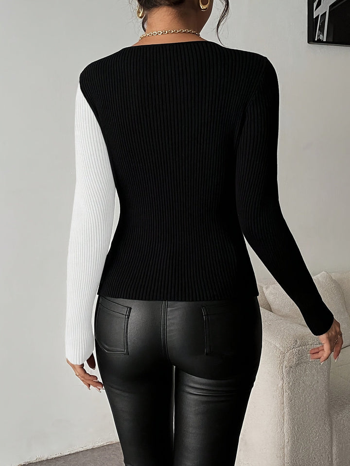 Rachel - Blusa De Punto Con Cuello En V y Top