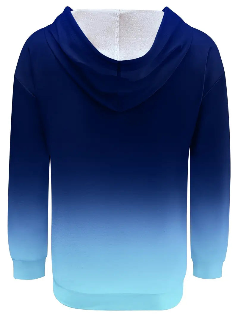Areeqa - Sudadera Con Capucha y Cordón Ajustable En Colores Degradados