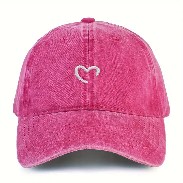 Marlia - Gorra Bordada Con Corazón Cosido