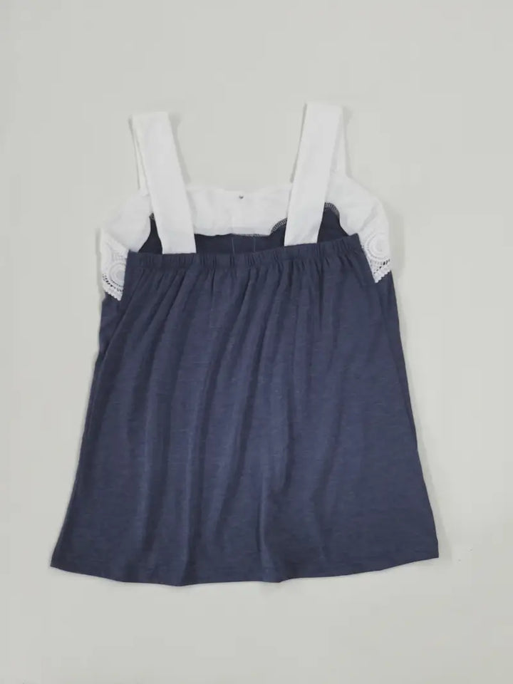 Malinda - Sin Mangas Top Con Botones