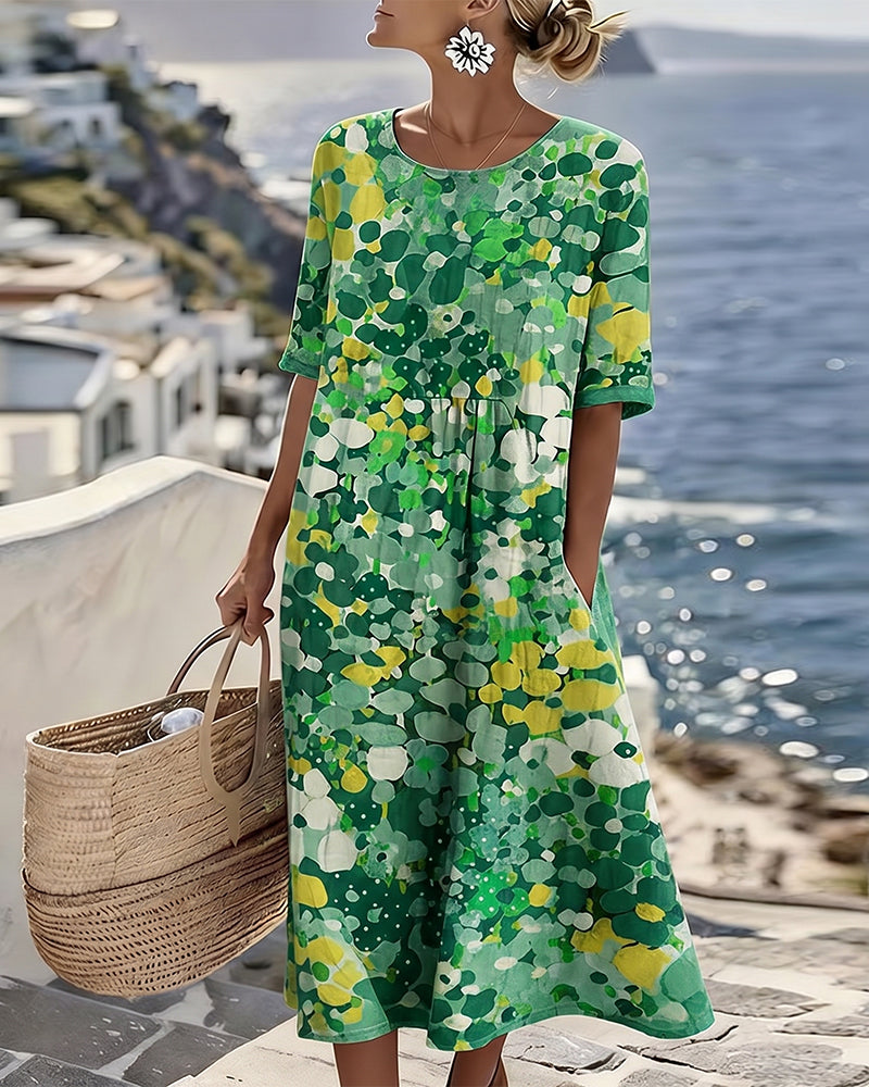 Sivena - Elegante Vestido Holgado Estampado