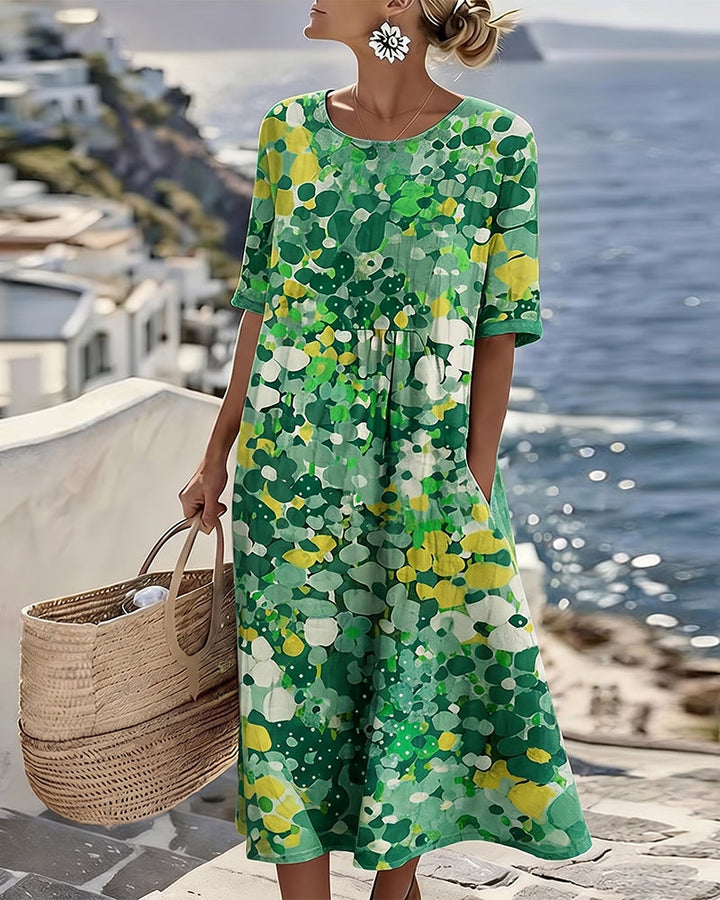 Sivena - Elegante Vestido Holgado Estampado