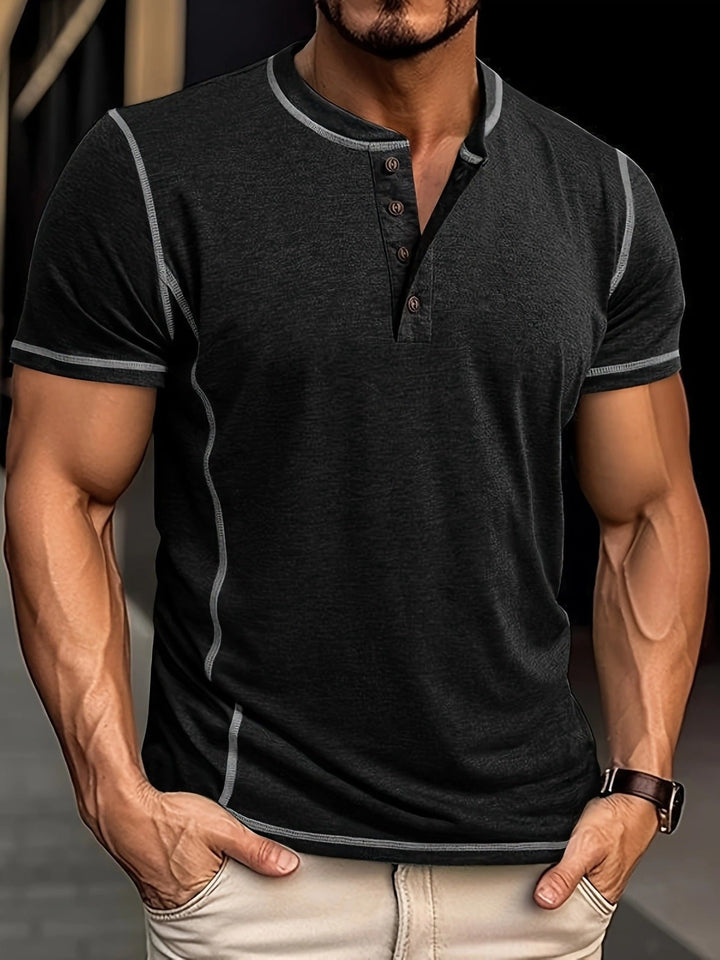 Orazio - Manga Corta Camiseta Con  Botón