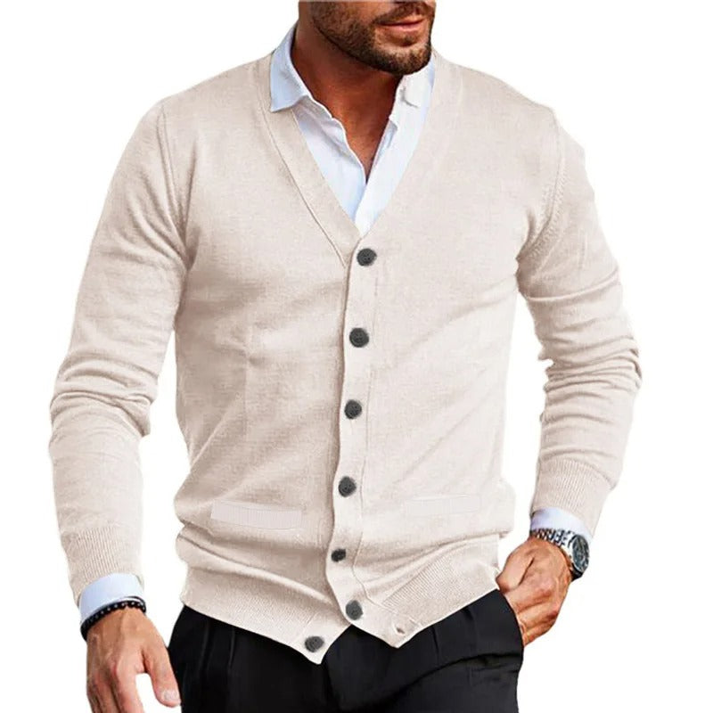 Dunstan - Casual Cuello En V Cárdigan