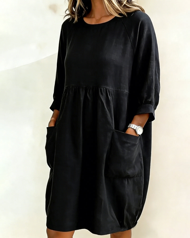 Maleesha - Vestido Elegante Con Mangas Anchas