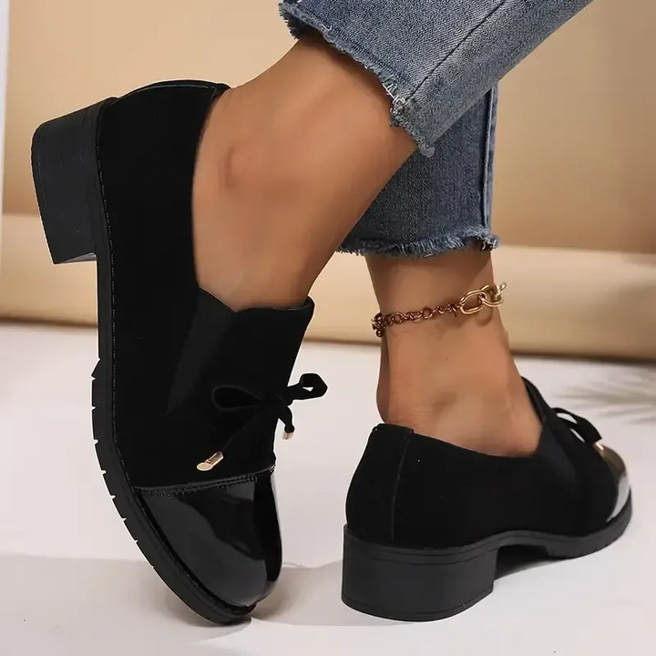 Azahra - Elegantes Mocasines Sin Cordones Con Lazo