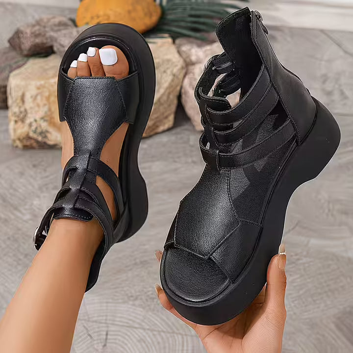 Austeja - Sandalias Con Plataforma Gruesa y Punta Abierta