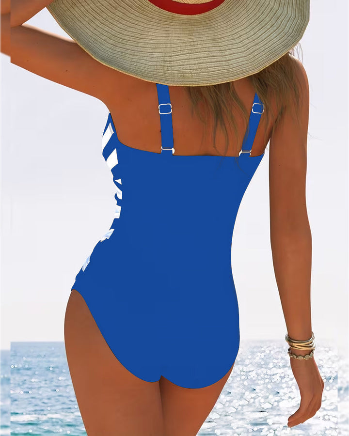 Sulinna - Bañador De Una Pieza a Rayas De Estilo Informal