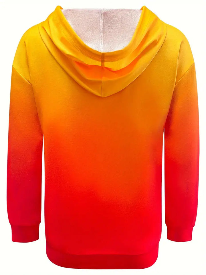 Areeqa - Sudadera Con Capucha y Cordón Ajustable En Colores Degradados