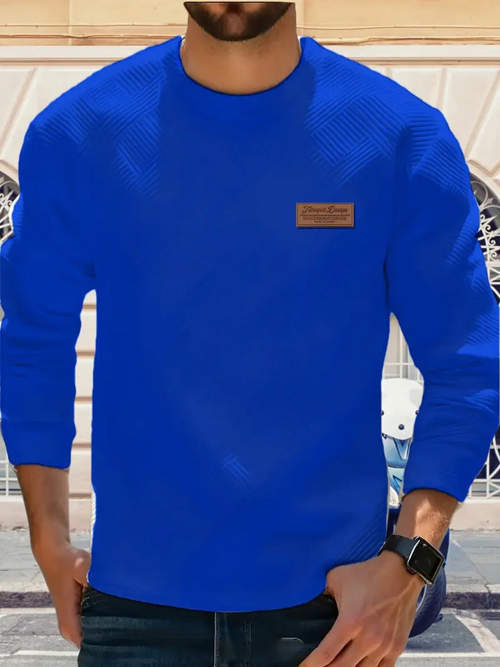 Malinga - Sudadera Informal Con Estampado Geométrico y Manga Larga