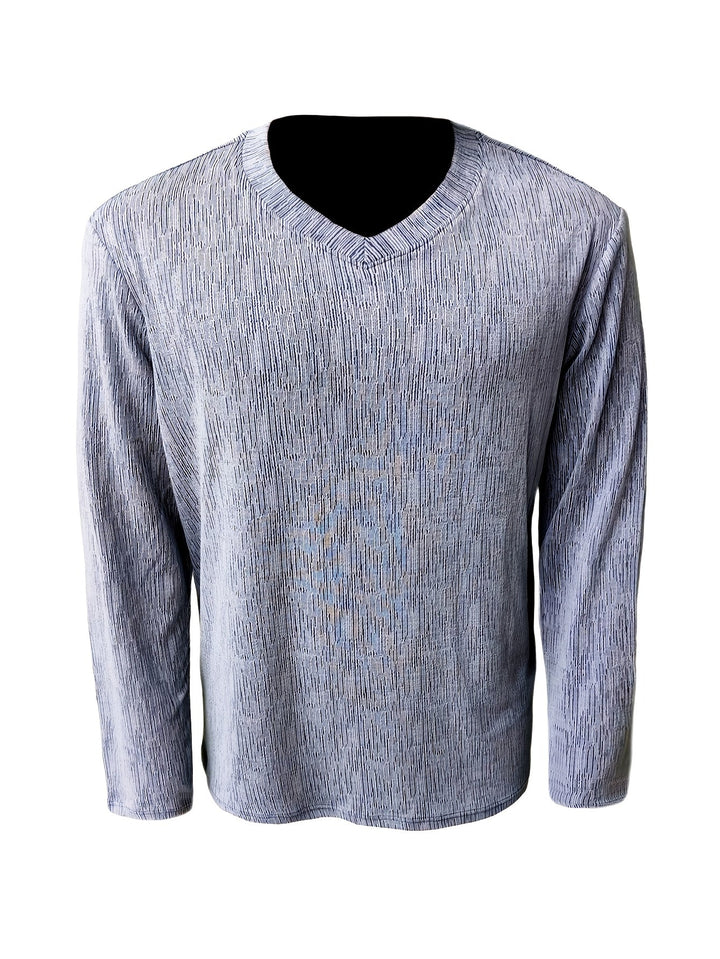 Usher - Camiseta Ajustada De Manga Larga Y Cuello En V