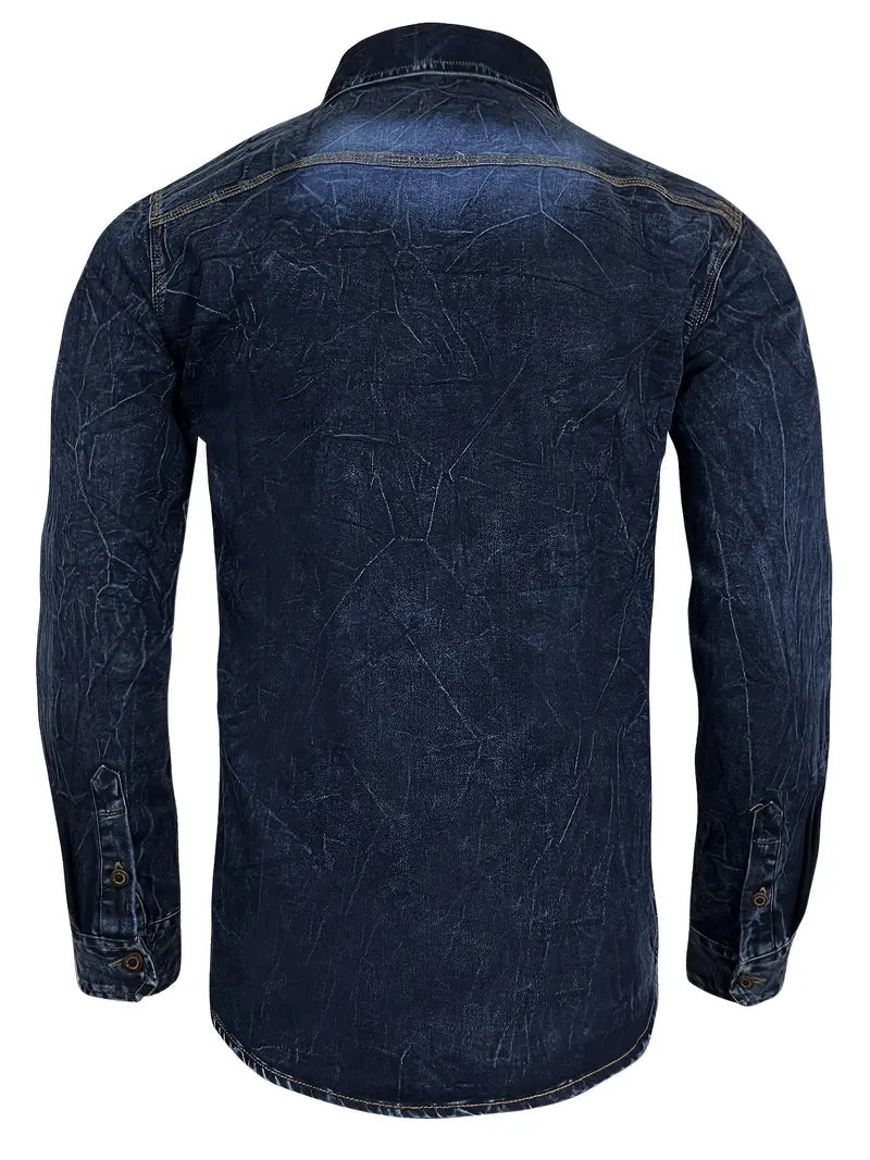 Angelo - Camisa Vaquera Con Bolsillos Delanteros Con Botones