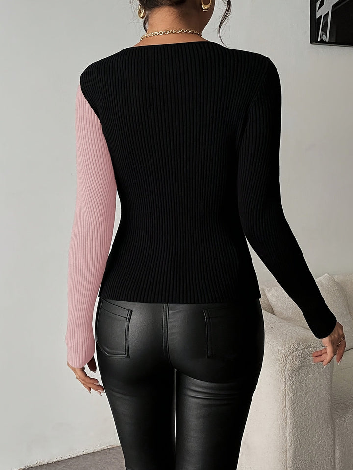 Rachel - Blusa De Punto Con Cuello En V y Top