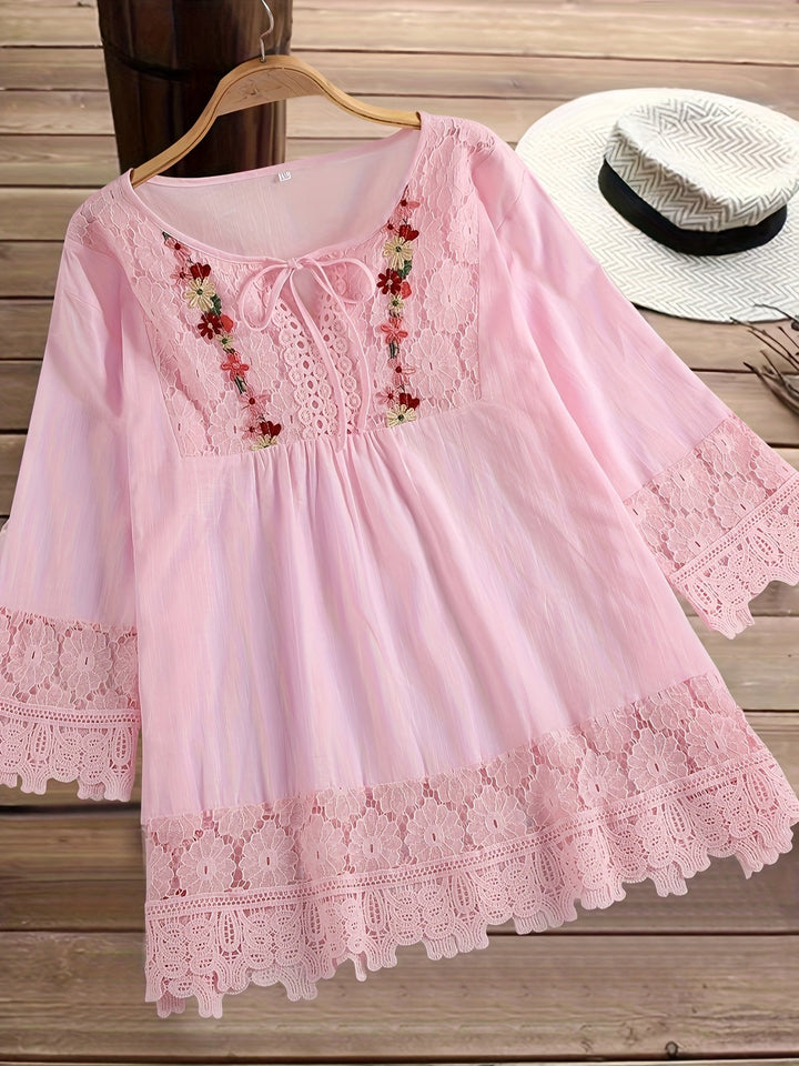 Esmeralda - Blusa de Encaje Elegance
