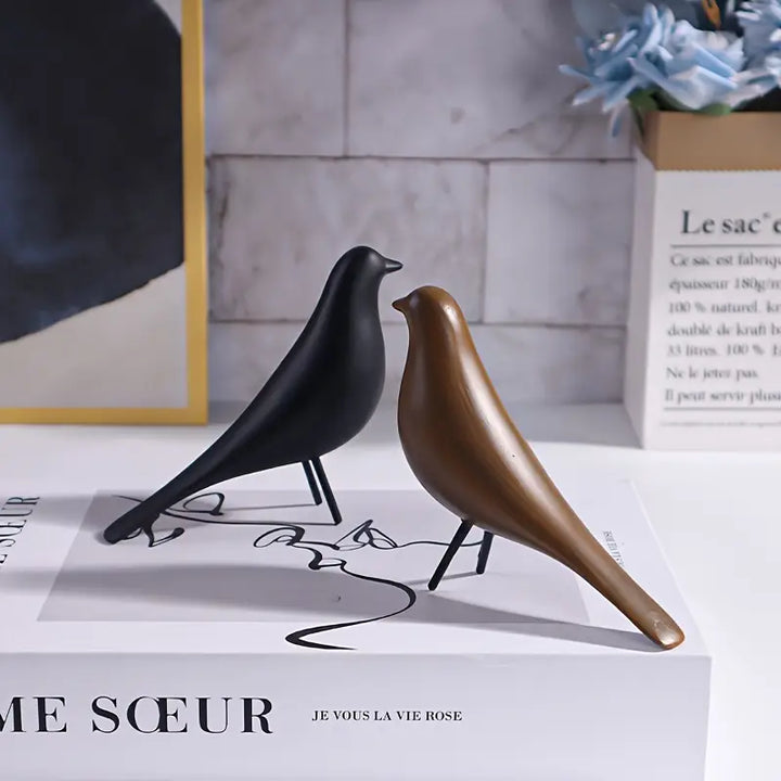 DecoPerch - Conjunto De Estatuas Abstractas De Pájaros Arte Déco