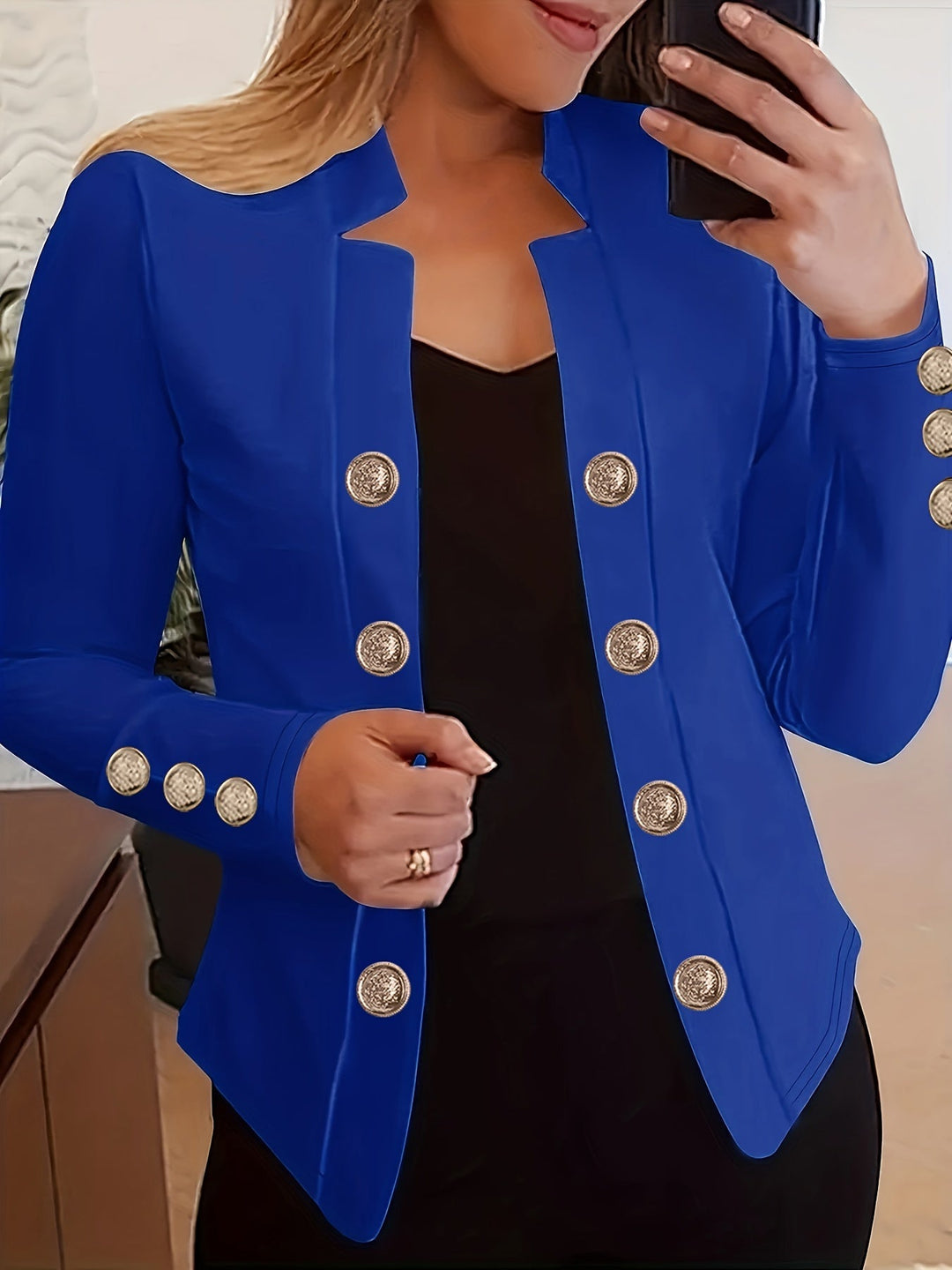 Raakel - Blazer De Manga Larga Con Puños Y Doble Botonadura Delantera