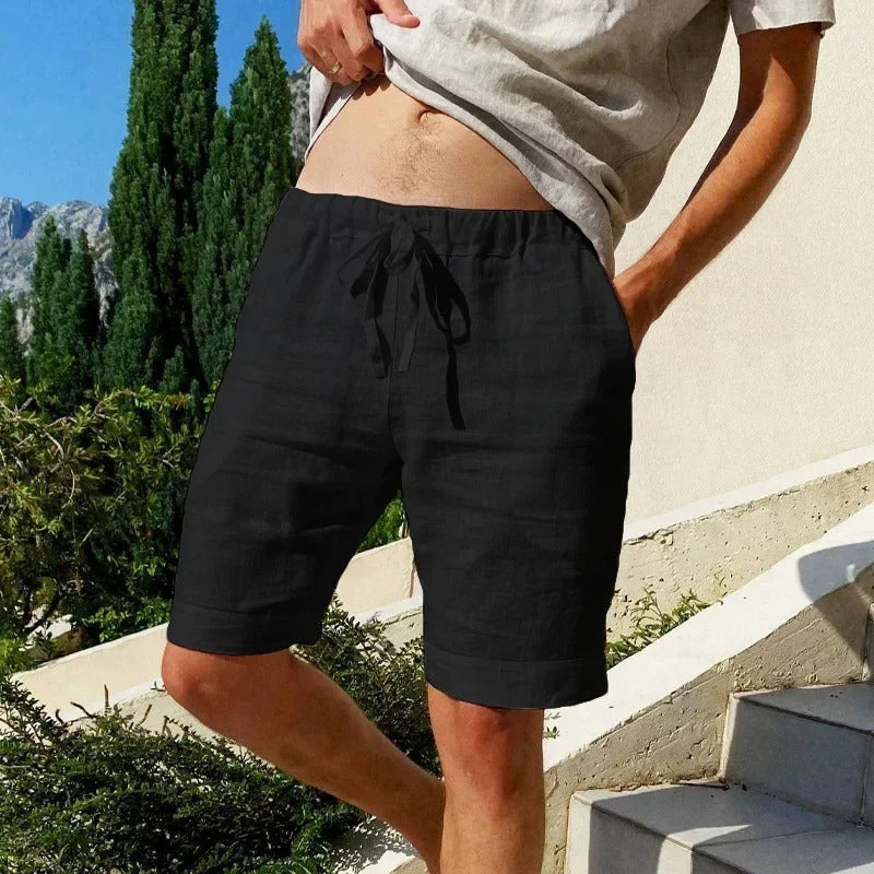 Gilchrist - Pantalones Cortos De Algodón y Lino Transpirables