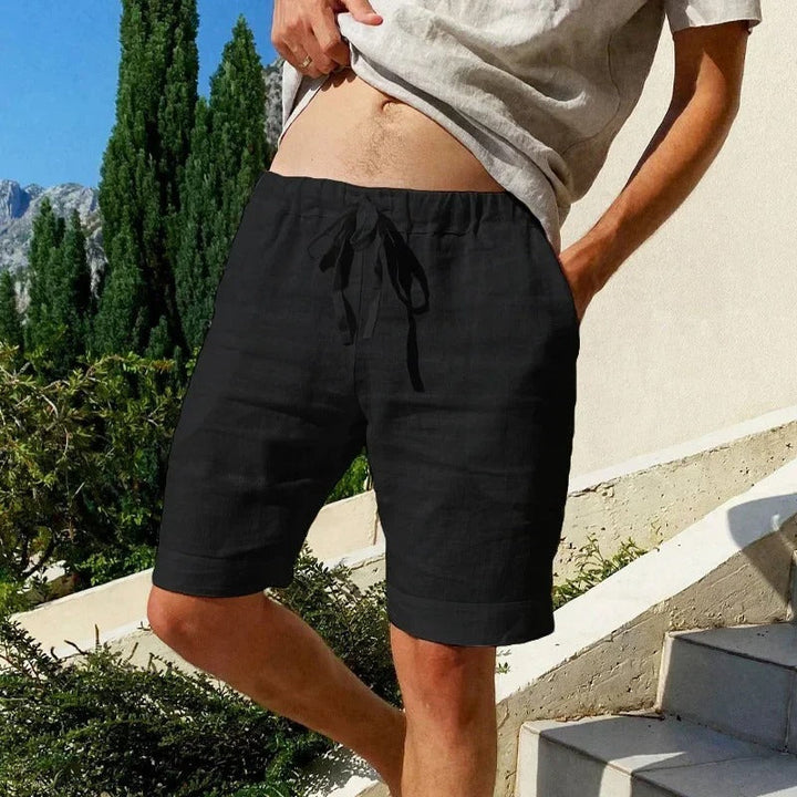 Gilchrist - Pantalones Cortos De Algodón y Lino Transpirables