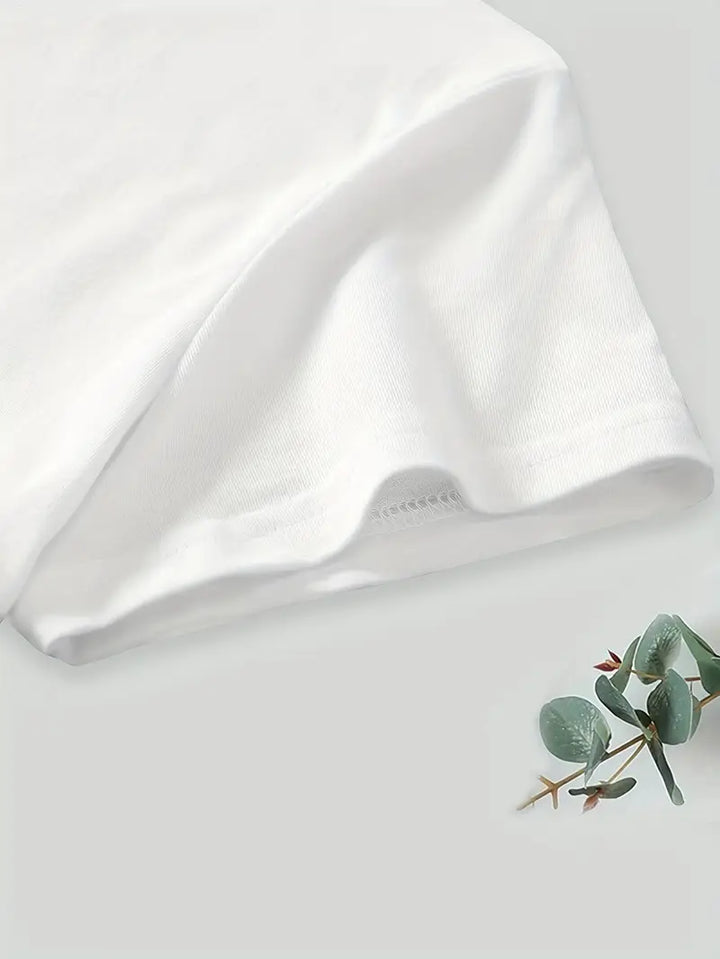 Aimilia - Elegante Camiseta De Manga Corta Con Estampado Floral