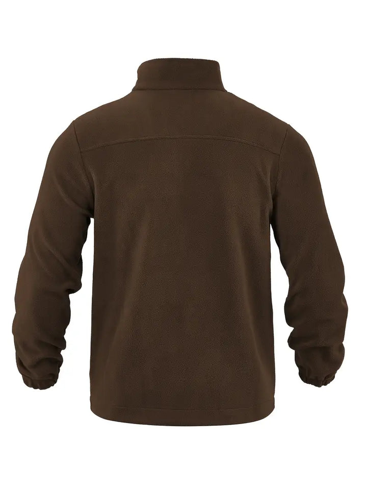 Barron - Chaqueta Informal De Forro Polar Con Cremallera y Bolsillo