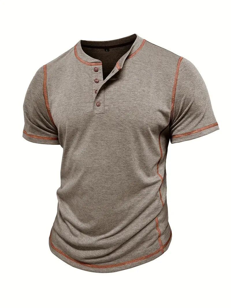 Orazio - Manga Corta Camiseta Con  Botón