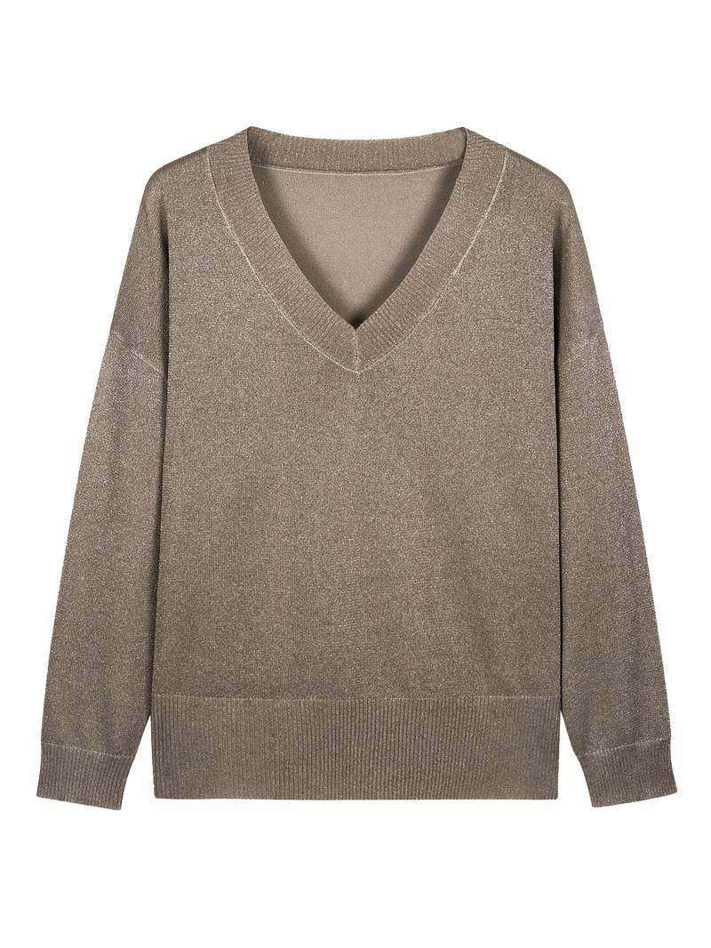 Migle - Jersey de Manga Larga Con Cuello En V