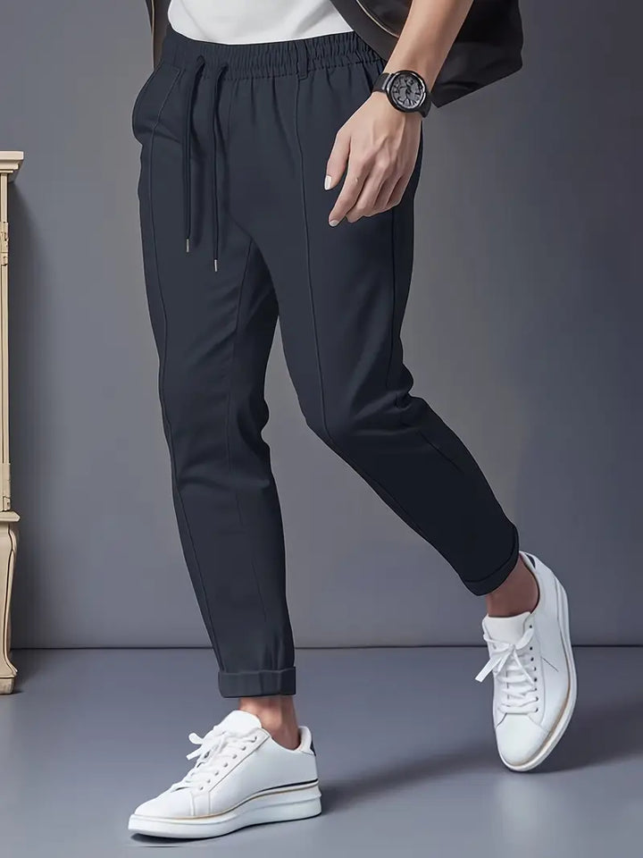Crawford - Informal Ajuste Entallado Pantalones Con Cintura Elástica
