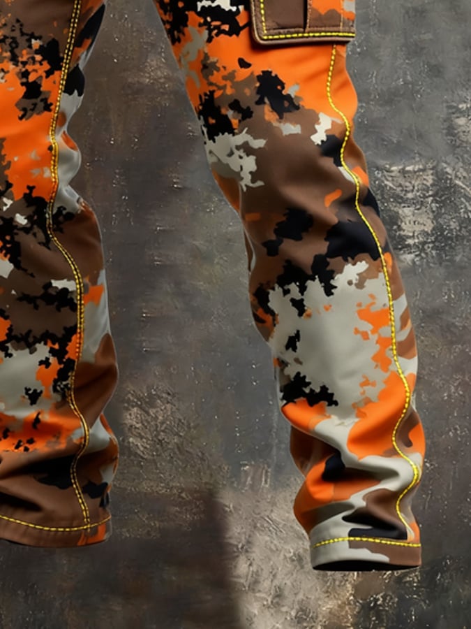 Bethell - Pantalón Vintage De Camuflaje Con Múltiples Bolsillos