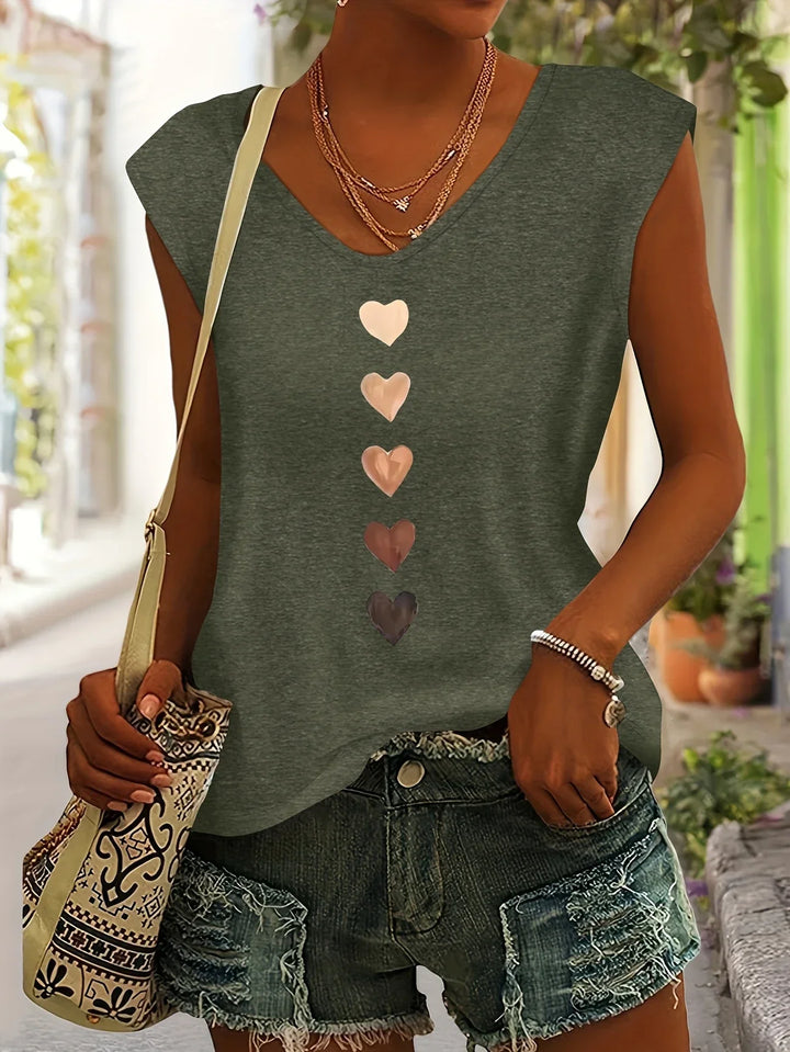Nichole - Camisa Con Estampado De Corazón
