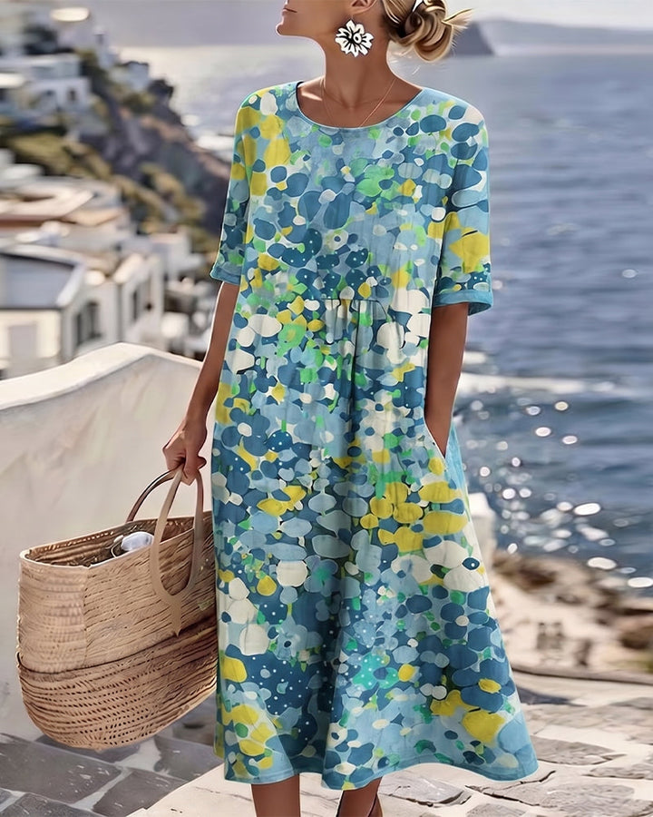 Sivena - Elegante Vestido Holgado Estampado