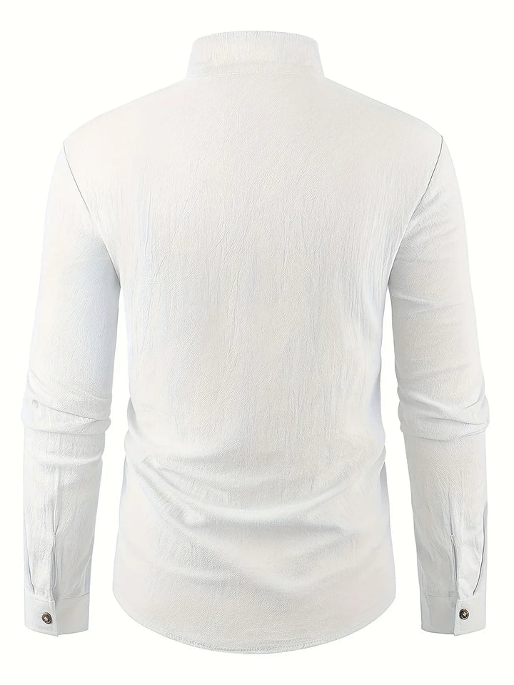 Shayne - Camisa Ligera De Algodón Y Lino Con Mangas Largas