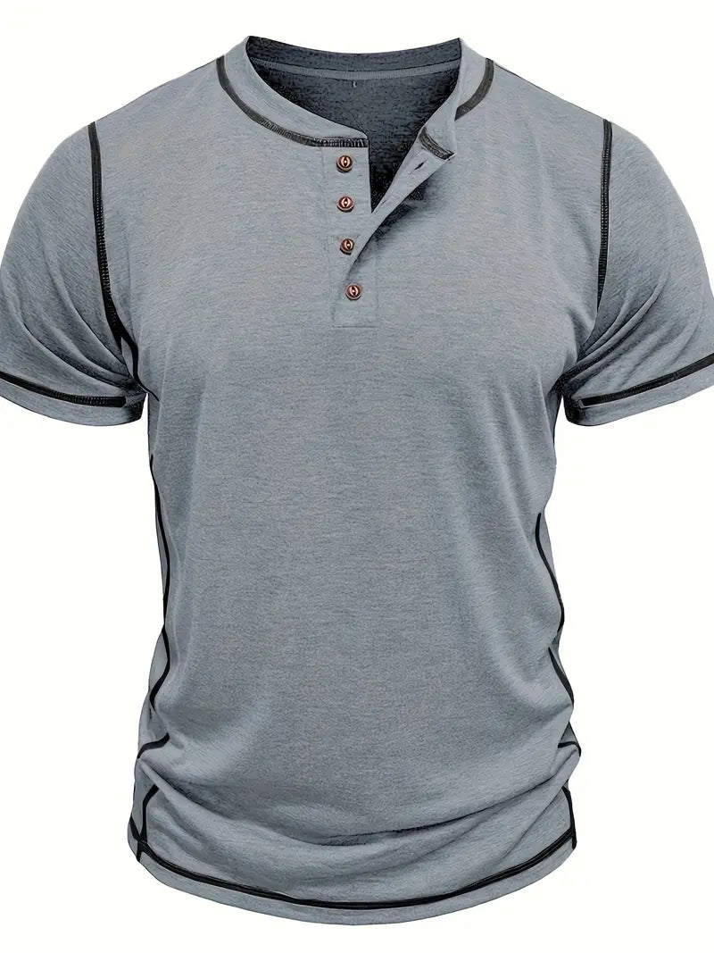 Orazio - Manga Corta Camiseta Con  Botón