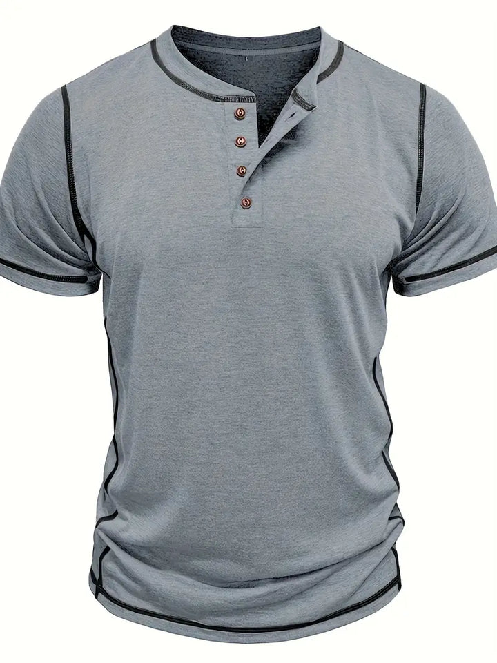 Orazio - Manga Corta Camiseta Con  Botón