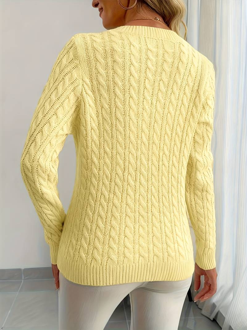 Zivah - Elegante Jersey Acanalado Con Cuello en V