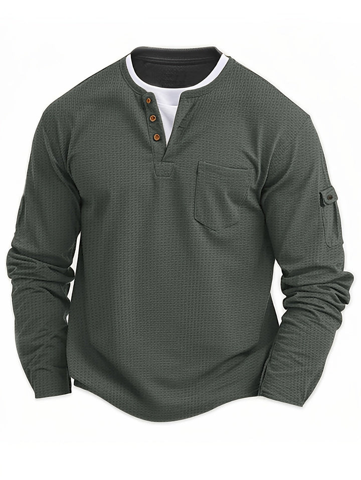 Wladimir - Polo De Manga Larga Con Botones y Bolsillo