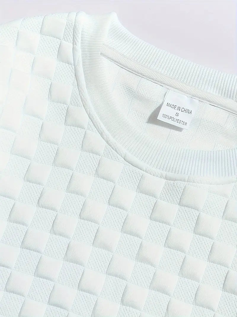Stafford - Sudadera Informal Con Textura a Cuadros
