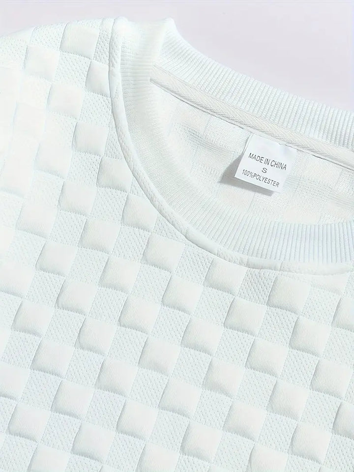 Stafford - Sudadera Informal Con Textura a Cuadros