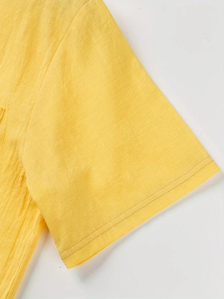 Markos - Camisa Informal De Manga Corta Con Botones