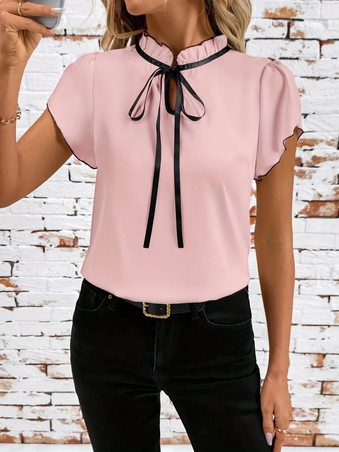 Bethany - Camisa De Manga Corta Con Bloques De Color