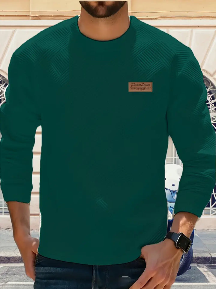 Malinga - Sudadera Informal Con Estampado Geométrico y Manga Larga