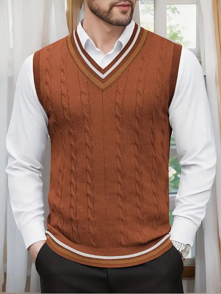 Duane - Jersey De Punto Sin Mangas Con Cuello En V