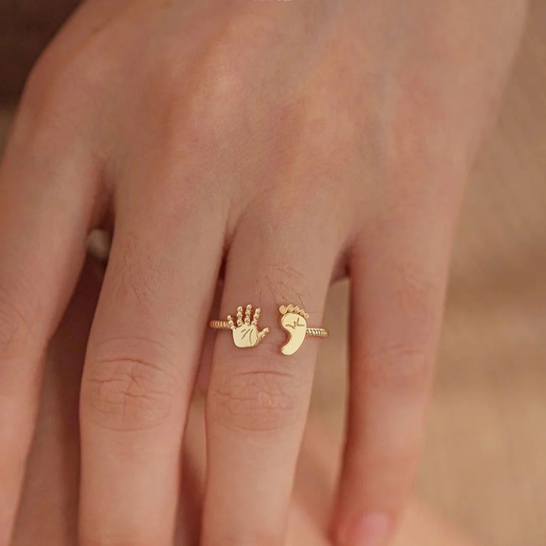 PalmBliss - Maravilloso Anillo de Palma y Pies Para Bebé Mama