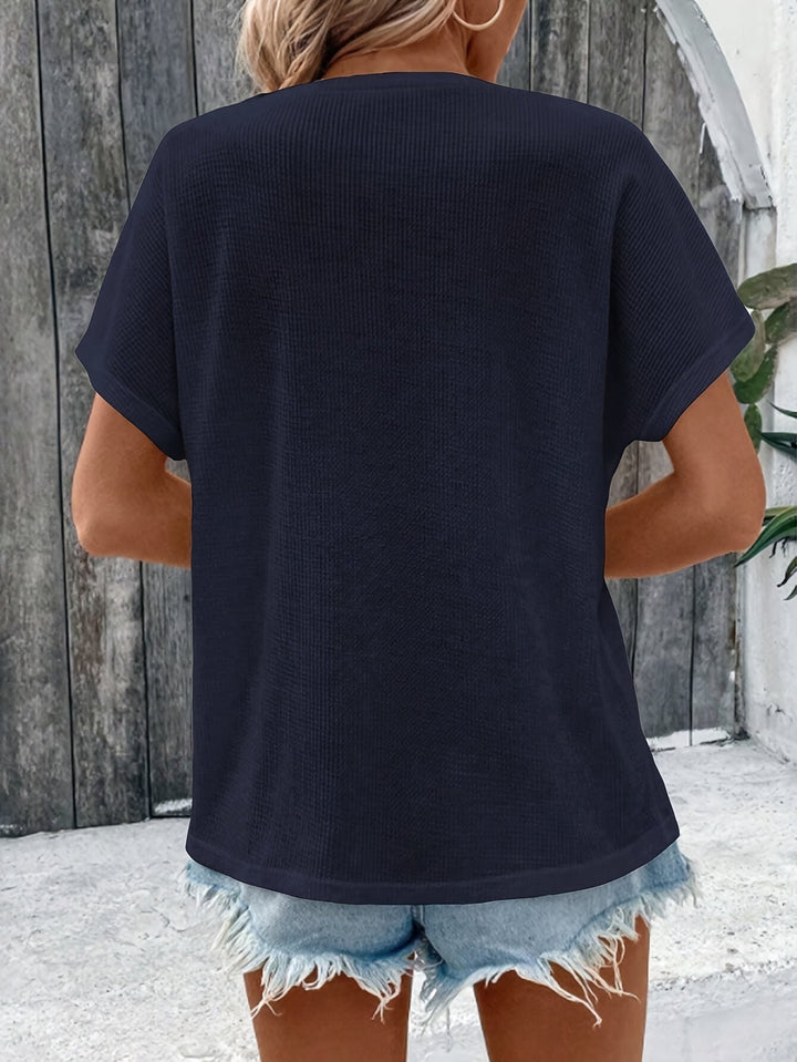 Marylou - Camiseta Informal De Manga Corta Y Cuello Redondo