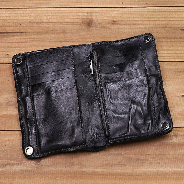 EliteHide - Cartera De Cuero Con Ranuras Para Varias Tarjetas Hecha a Mano